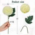 thumbnail image 3 of Planta artificial Briful, crisantemo, 28 cm, color blanco crema, 12 unidades, 3 of 7