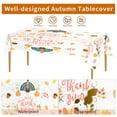 thumbnail image 3 of 130 Pieces Thanksgiving Tableware Set - Disposable Dinnerware Set for 16 Guests - Include Plate, Cup, Napkin, Cutlery, Tablecloth, Straws, Autumn, Thanksgiving Party Supplies, 3 of 8