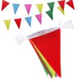 thumbnail image 2 of Banderines, banderines de nailon multicolor de 50 m para decoración del hogar en interiores y exteriores, cumpleaños, bodas, fiestas, jardines (1 juego, multicolor), 2 of 5