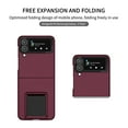 thumbnail image 2 of Nalacover for Samsung Galaxy Z Flip 4 5G, Folding of Three-Dimensional Support Kickstand Hard PC Back Shockproof Bumper Protective Luxury Silicone Phone Cover For Samsung Galaxy Z Flip 4 5G, Winered, 2 of 10