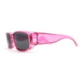 thumbnail image 4 of Polarized 58mm Womens Rhinestone Trim Slim Fit Over Sunglasses Pink Black, 4 of 5