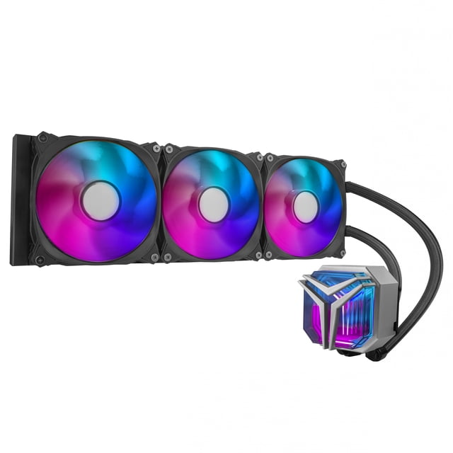 Sistema de enfriamiento liquido Yeyian YTT-360AL-M1 AIO 3 ventiladores 120mm 84.25CFM ARGB 500-2200 RPM silencioso 31.5 dBA Compatible con Intel y AMD