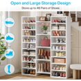 thumbnail image 5 of Tribesigns 14-Tier Shoe Rack, 59 in. White Shoe Shelf with 22 Open Cubbies, 46 Pairs Wide Entryway Shoe Organizer Shoe Storage Cabinet for Entryway, Living Room, Bedroom, 5 of 8