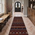 thumbnail image 5 of GENIMO 5'x7' Area Rug for Living Room, Machine Washable Non Slip Low Pile Rug for Bedroom Dining Room, Neutral Boho, Rich Brown, 5 of 7