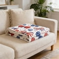 thumbnail image 5 of AuroraX Fleece Throw Blanket for Couch with Designs 4th of&nbsp;July White Sofa Blanket,Bow Printed Patriotic 50x60 inch Independence Day Home Decor, 5 of 7