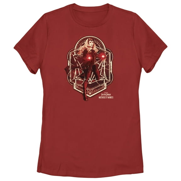Women's Marvel Doctor Strange in the Multiverse of Madness Wanda Maximoff Graphic Tee Red Medium