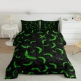 thumbnail image 2 of jejeloiu Kids Happy Halloween Full Size Comforter Sets,Green Diamond Bats Bedding Comforter Set,Gothic Spider Webs Bedding Sets For Teens,Ultra Soft Home Decor Reversible,3-Piece, 2 of 8