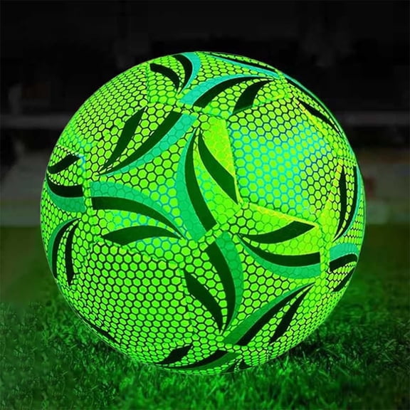 Glow-In-The-Dark Soccer Ball, 8.46 Inches, Size 5, Made Of Pu Leather, Suitable For Indoor And Outdoor Soccer Training And Nighttime Matches, 1 Piece.
