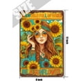 thumbnail image 5 of Zomyto 12x8 Inches Vintage Aluminum Sign - Hippie Girl with Sunflower Inspirational Quote Charming Tin Sign, Uplifting Wall Decor, Ideal for Living Room, Bedroom, or Outdoor Spaces, 5 of 6