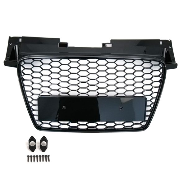 Car Front Radiator Grilles for TT for MK2 2007-2014 Car Front Bumper Center Grille 8J0853651A 8J0853651L 8J0853651M 8J0853651G Replace Mesh Racing Grill Facelift Front Grill Cover