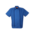 thumbnail image 3 of AKAM Guayabera camisa para hombre 100% LINO Hecho en México (Manga Corta, Azul, M) Comodidad y estilo para uso casual o formal. Ideal para cualquier tipo de clima, templado o cálido., 3 of 5