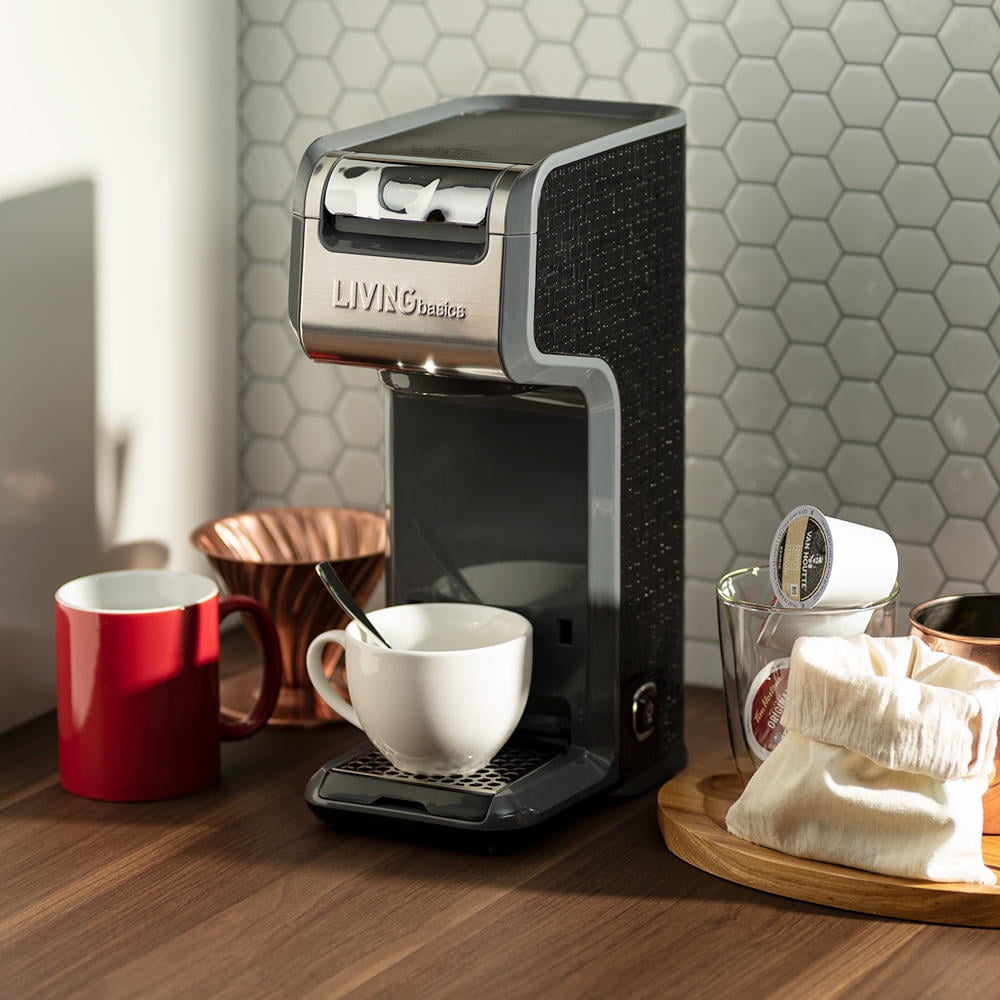 Single Serve Coffee Brewer 2 In 1 K Cup Pods Coffee Maker Coffee Machine Compatible with Ground and Capsule