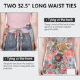 thumbnail image 6 of Pioneer Flower Floral Print Pattern Apron-Garden Aprons for Women with Pockets-Cotton Linen Waterproof Kitchen Cooking Gardening Aprons Adjustable for Kitchen,Cooking,BBQ and Salon 33x27 Inch, 6 of 7