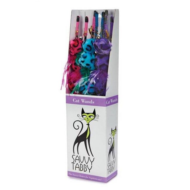 Savvy Tabby US0812 12 Savvy Tabby Tickle Teasers Display 12 pcs