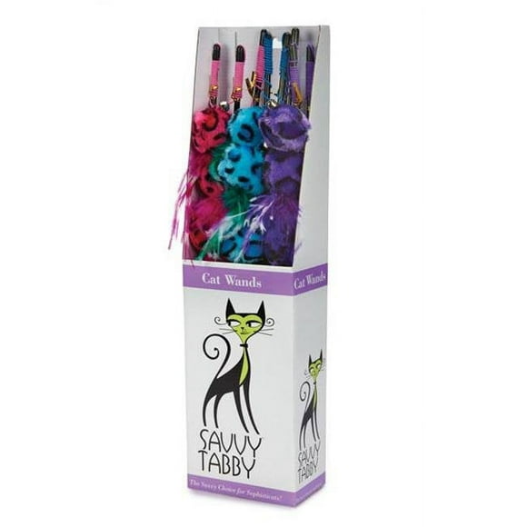 Savvy Tabby US0812 12 Savvy Tabby Tickle Teasers Display 12 pcs