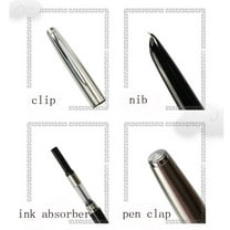 911 Deluxe JinHao Extra Smooth 0.38mm Pen Silver Nib Slim Stationery