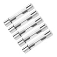 thumbnail image 5 of Uxcell 0.24'' x 1.26'' 10A 32V Fusibles de cartucho automotriz de reemplazo de vidrio tono plateado 5pcs, 5 of 5