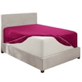 thumbnail image 5 of Clara Clark 1800 Microfiber Collection 18" - 21" Extra Deep Pocket Fitted Sheet, Twin Size, Magenta, 5 of 8