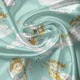thumbnail image 5 of Ambesonne Cartoon Valance Pack of 2, Harp in Sky Print Clouds, 54"X12", Earth Yellow Seafoam, 5 of 5