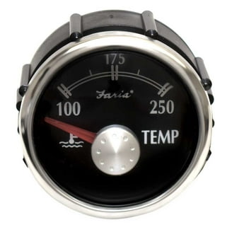 Teleflex Boat Oil Pressure Gauge - 2 Inch Silver Black Marine Instrument