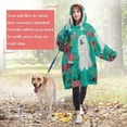 thumbnail image 4 of Wearable Oversized Blanket,Great Pyrenees Dog and Pioneer Flower Wearable Blanket Hoodie for Adults,Cozy Hooded Blankets with Super Pockets,Super Warm Fuzzy Pullover for Women & Men, 4 of 6