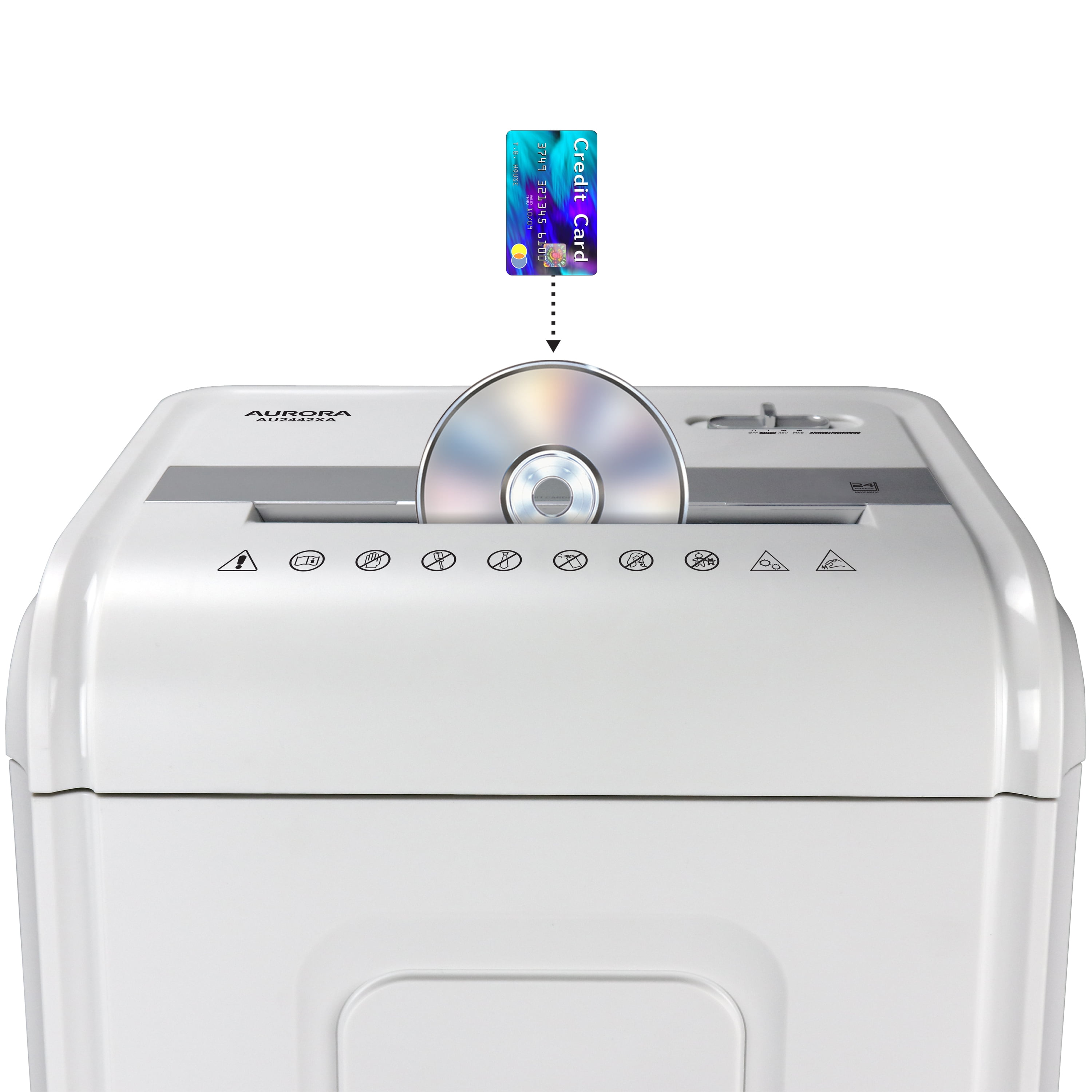 Aurora AU2442XA Heavy Duty Anti-Jam 24-Sheet Crosscut Shredder/40