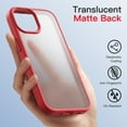 thumbnail image 2 of JETech Matte Case for iPhone 13 6.1-Inch, Shockproof Military Grade Drop Protection, Frosted Translucent Back Phone Cover, Anti-Fingerprint (Red), 2 of 6