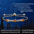thumbnail image 2 of Gem Stone King 3.02 Ct Ecstasy Mystic Topaz E-F Lab Grown Diamond 18K Yellow Gold Plated Silver Bracelet for Women, 2 of 5