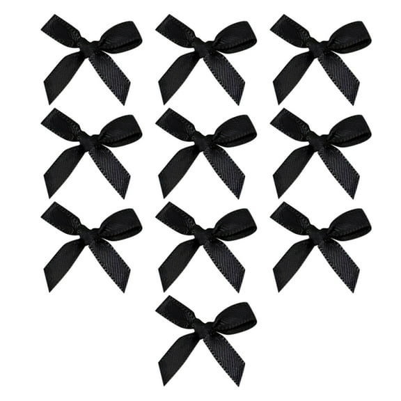 Handmade Satin Bows - 10pcs, 6 Colors, Reusable Ties - for Gift Wrapping, Crafts, Party Decor
