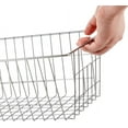 thumbnail image 6 of 15.7" Freezer Baskets Wire Storage Baskets Bin Organizer Food,Kitchen, Basket Organizers Bins for Home, Bathroom, Closet Organization, white,set of 4, 6 of 15