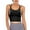 Black, variant on Womens Sling tube top Sports Bra Vest Longline Padded Comfortable Sling Tube Top Vest Gym Sports Bra Crop Top