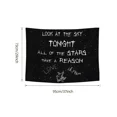 thumbnail image 3 of Look At The Sky Tonight Lyric Tapestry, 37×29 Inches, Lil Peep Inspired Wall Hanging for Bedroom Dorm Decor, 3 of 3