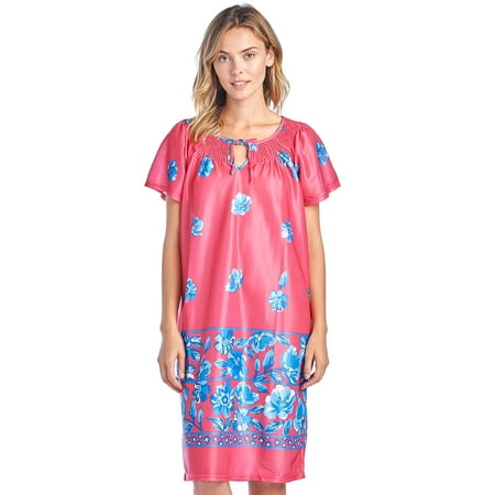 

Casual Nights Women s Round Neck Mu-Mu Housecoat Lounger