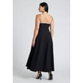 thumbnail image 3 of ELOQUII Women's Plus Size Bow Straps Maxi Flare Dress, 3 of 4