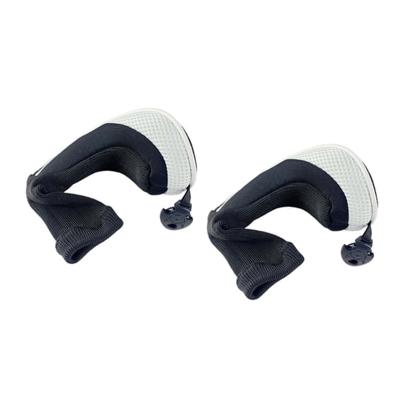 Luwecf 2 Pieces Golf Hybrid Club Head Covers Golf Supplies Anti Scratch Accessories White