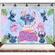 thumbnail image 1 of Disney-decoración de fondo para fiesta de cumpleaños de Lilo & Stitch, vasos de papel de Ángel rosa, vajilla, suministros de globos para fiesta, 1 of 4
