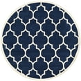 thumbnail image 2 of SAFAVIEH Chatham Gavin Geometric Wool Area Rug, Dark Blue/Ivory, 4' x 4' Round, 2 of 10
