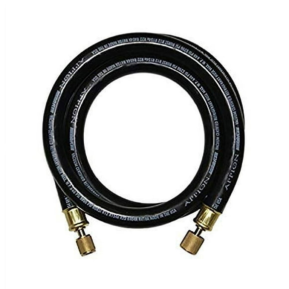 Appion MH120006EAK 1/2" Diameter Hose, 3/8" FL to 1/4" FL Vacuum Certified Refrigerant Hose, 6', Black