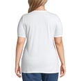 thumbnail image 4 of Just My Size Women's Plus Size Graphic Short Sleeve V-neck Tee, 4 of 5