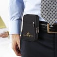 thumbnail image 4 of Bolsa Riñonera de lona para hombre, riñonera informal con cremallera para cigarrillos (negro vertical) Ehuebsd Para Estrenar, 4 of 8