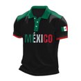 thumbnail image 4 of CONZONE Mens Polo Shirts Short Sleeve Buttons Shirts for Men Crew Neck Mexican Graphic Casual Summer Tee Tops, 4 of 4