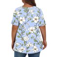 thumbnail image 4 of Otvok Women Plus Size Blouses Summer Printed Regular Short Sleeve T-Shirt Top, 4 of 6