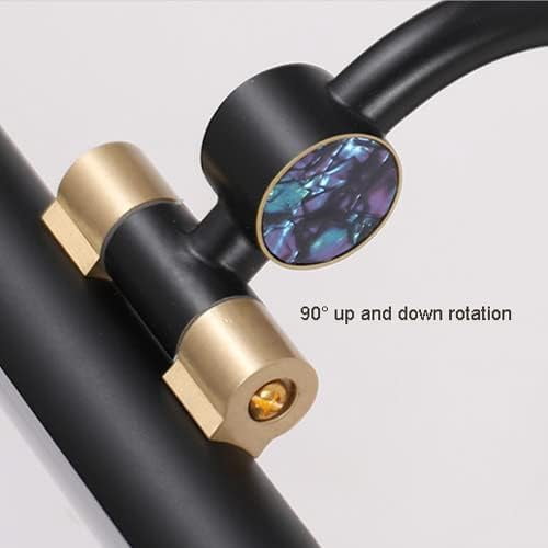 Copper Vanity Wall Lamp LED Bathroom Mirror Light Bar, Adjustable Bath Mirror Front Lighting Fixture Rotatable Vanity Mirror Lights for Washroom Bath Dressing Table
