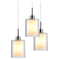 thumbnail image 3 of Woodbridge Lighting Alaina 5-Light Glass Chandelier in Chrome/Opal, 3 of 4