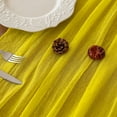 thumbnail image 3 of NeoMart - Yellow Table Runner Rustic Gauze Cheesecloth Table Runner 120 Inch 10 FT for Wedding Baby Shower Bridal Shower Engagement Garden Party Long Sheer Home Decorations, 3 of 12