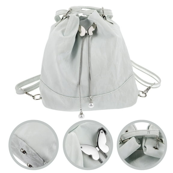 STRANDCHIC Bucket Bags for Women Green PU 1Pcs