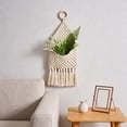 thumbnail image 5 of Rijanmt Wall Mounted Hand Woven Basket Macrame Mail Holder,Handmade Woven Hanging Cotton Wall Basket,Soft Envelope Storage Baskets With Laces, Decor For Home Outdoor Garden Yard,B,15.74 X 7.87", 5 of 6