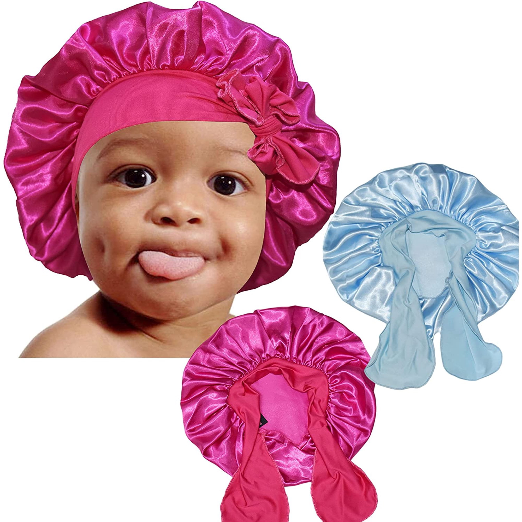 Luckious Satin Schlafhaube Für Kinder - Sanfte Nachtmütze Für Lockiges Haar