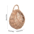 thumbnail image 3 of FeiFu Wall-Mounted Woven Flower Basket Organizer,Rattan Storage Pot for Indoor Plants, Office Decor, Space-Saving Display Khaki, 3 of 5