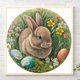 thumbnail image 3 of Pintura de diamante 5D DIY Kit de conejo de taladro redondo completo decoración del hogar arte artesanal 35x35cm, 3 of 9